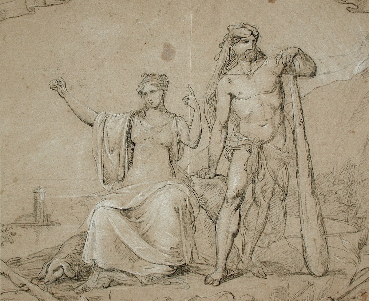 Hercules and Seated Woman 19th century