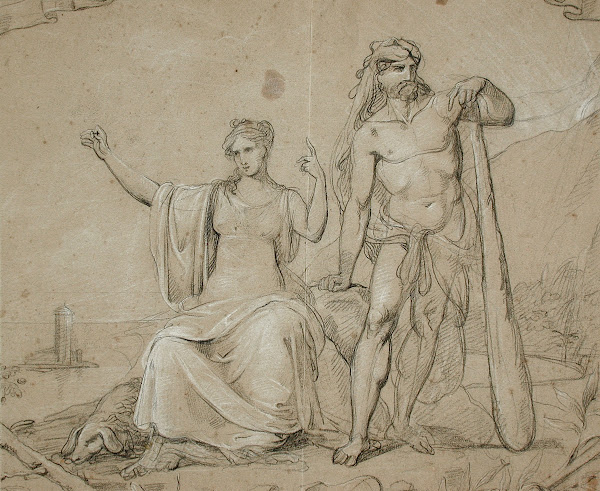Hercules and Seated Woman 19th century