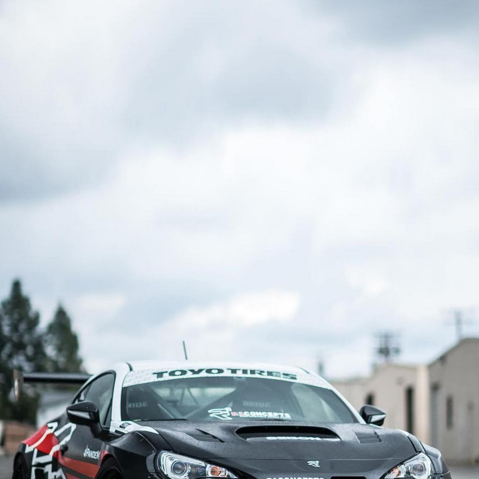 Download Aggressive Black Red GT86 Stance Full HD iPhone