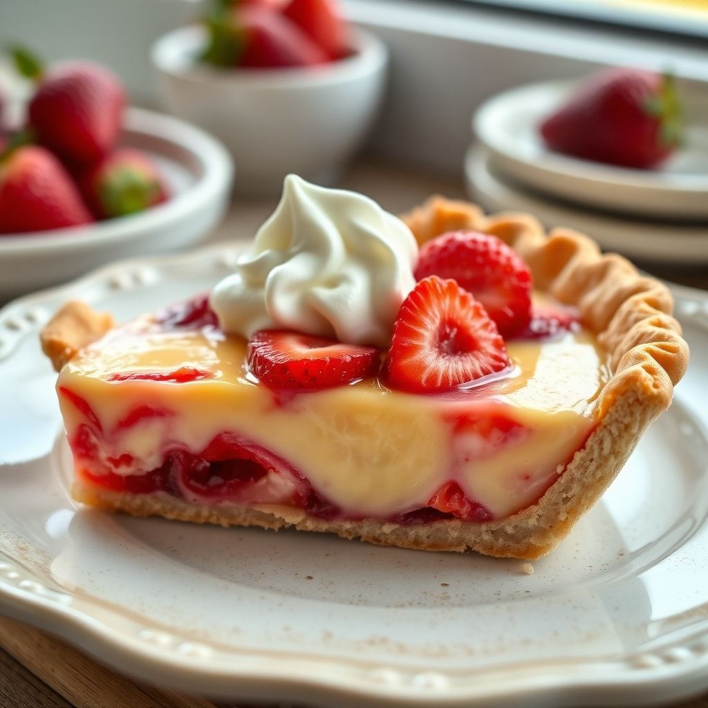 Classic Strawberry Buttermilk Pie Recipe for Easy Dessert (Homemade 40-Minute Treat!) finished