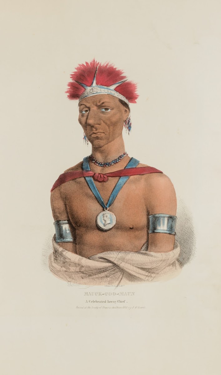 MAUCK COOMAUN A Celebrated Ioway Chief 1835
