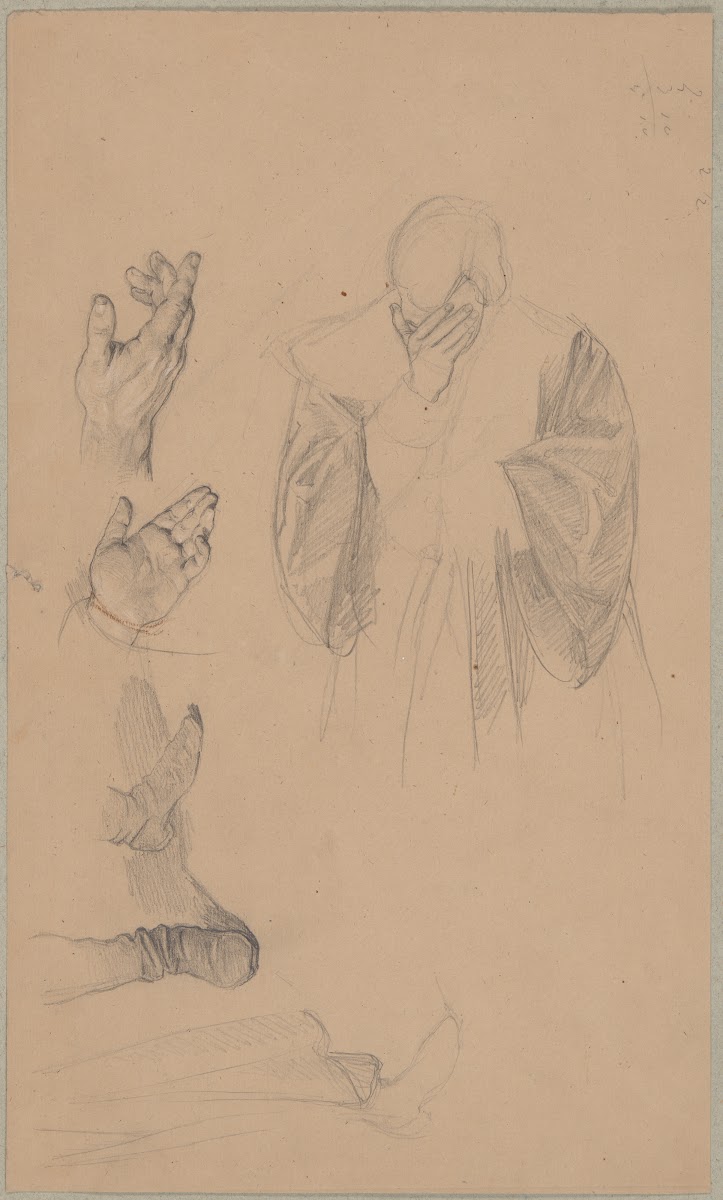 Study to an unidentified figural composition 1856