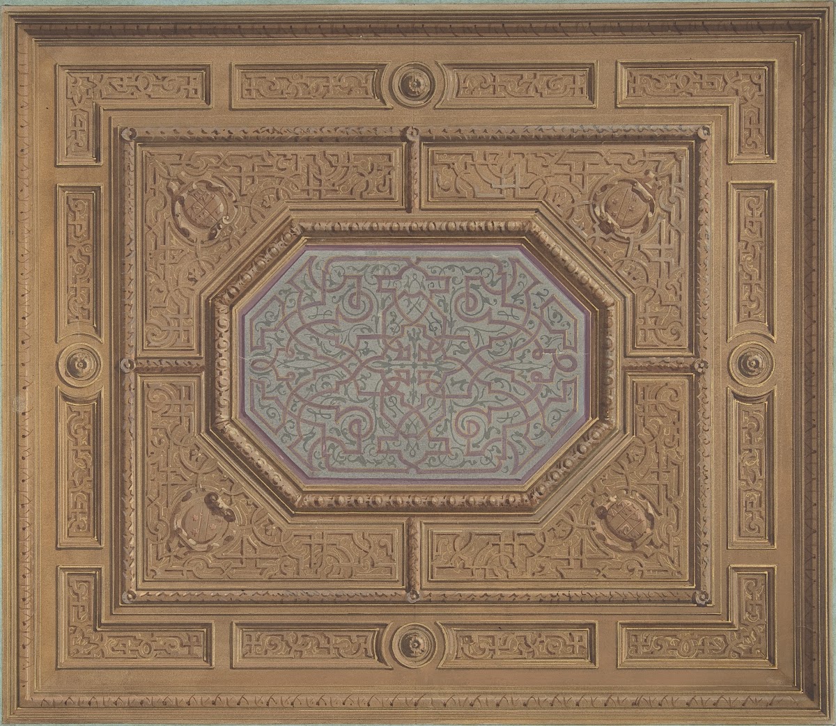 Design for Dining Room Ceiling Neudeck 19th Century