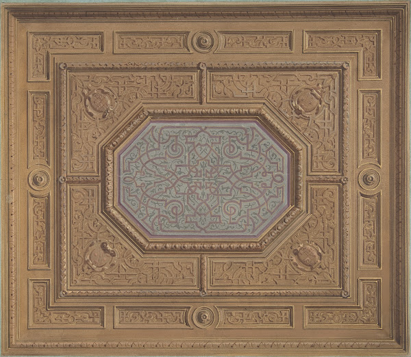 Design for Dining Room Ceiling Neudeck 19th Century