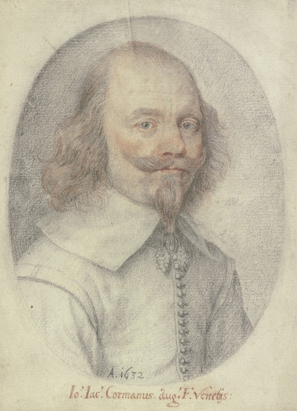 Bildnis eines Mannes mit Spitzbart und herabwallendem Haar im Oval 1632