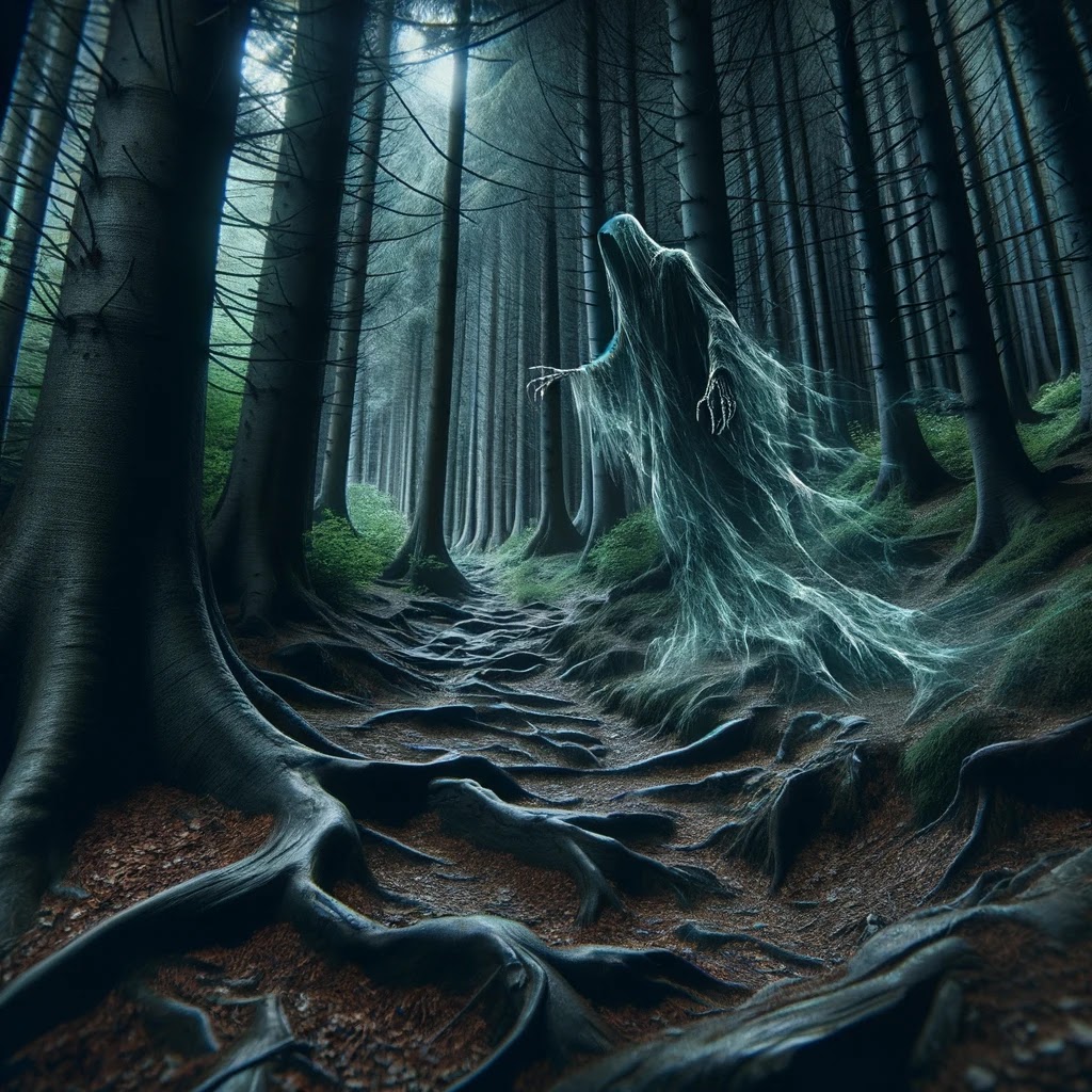 Ghost Witch in Woods
