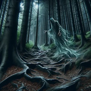Ghost Witch in Woods