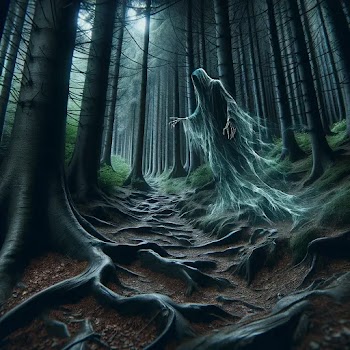 Ghost Witch in Woods