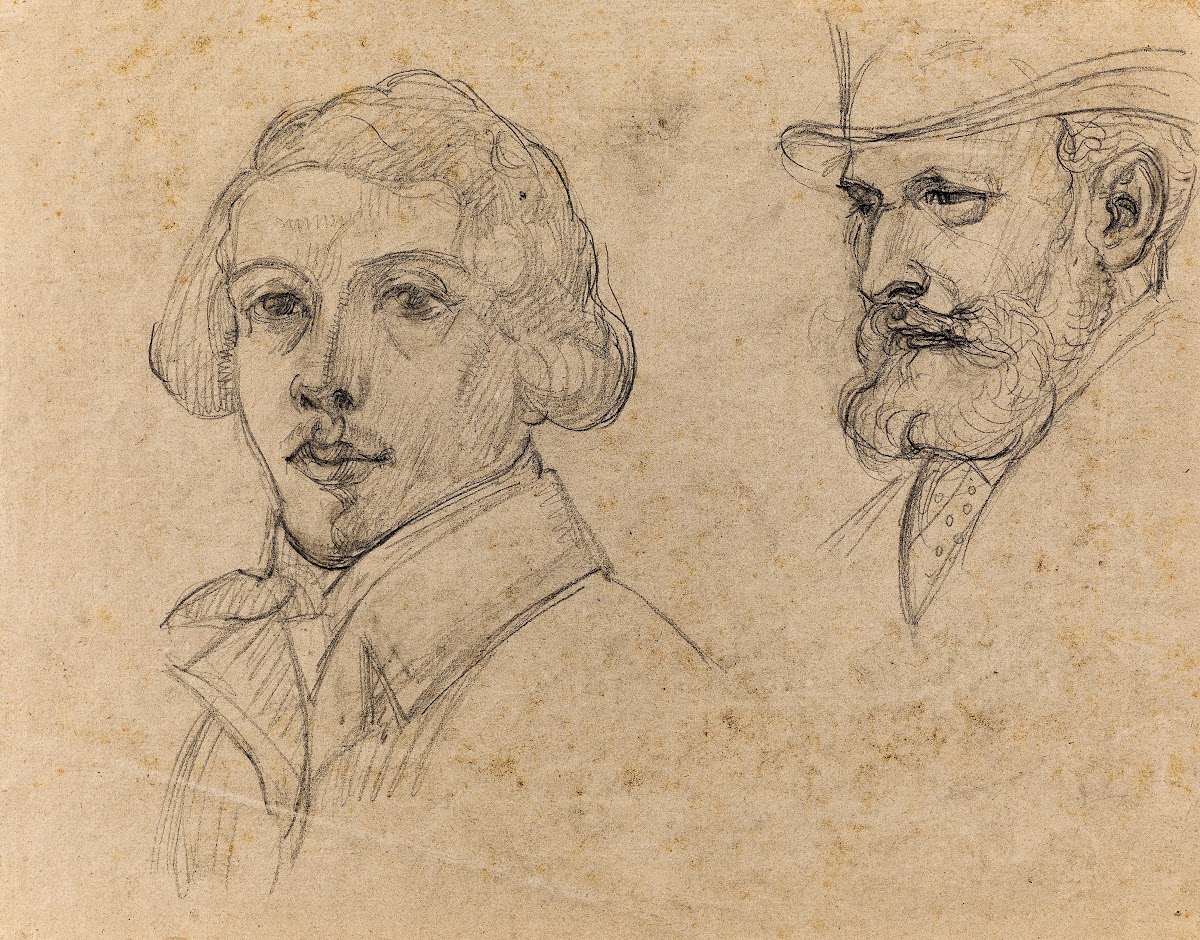 Portraits des peintres Edouard Manet et Théodore Chasseriau 1925