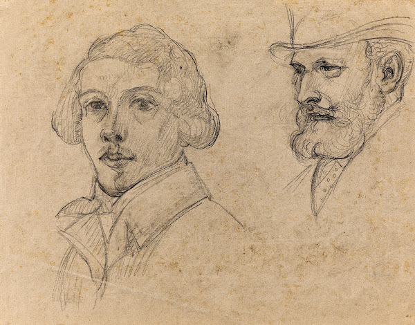 Portraits des peintres Edouard Manet et Théodore Chasseriau 1925