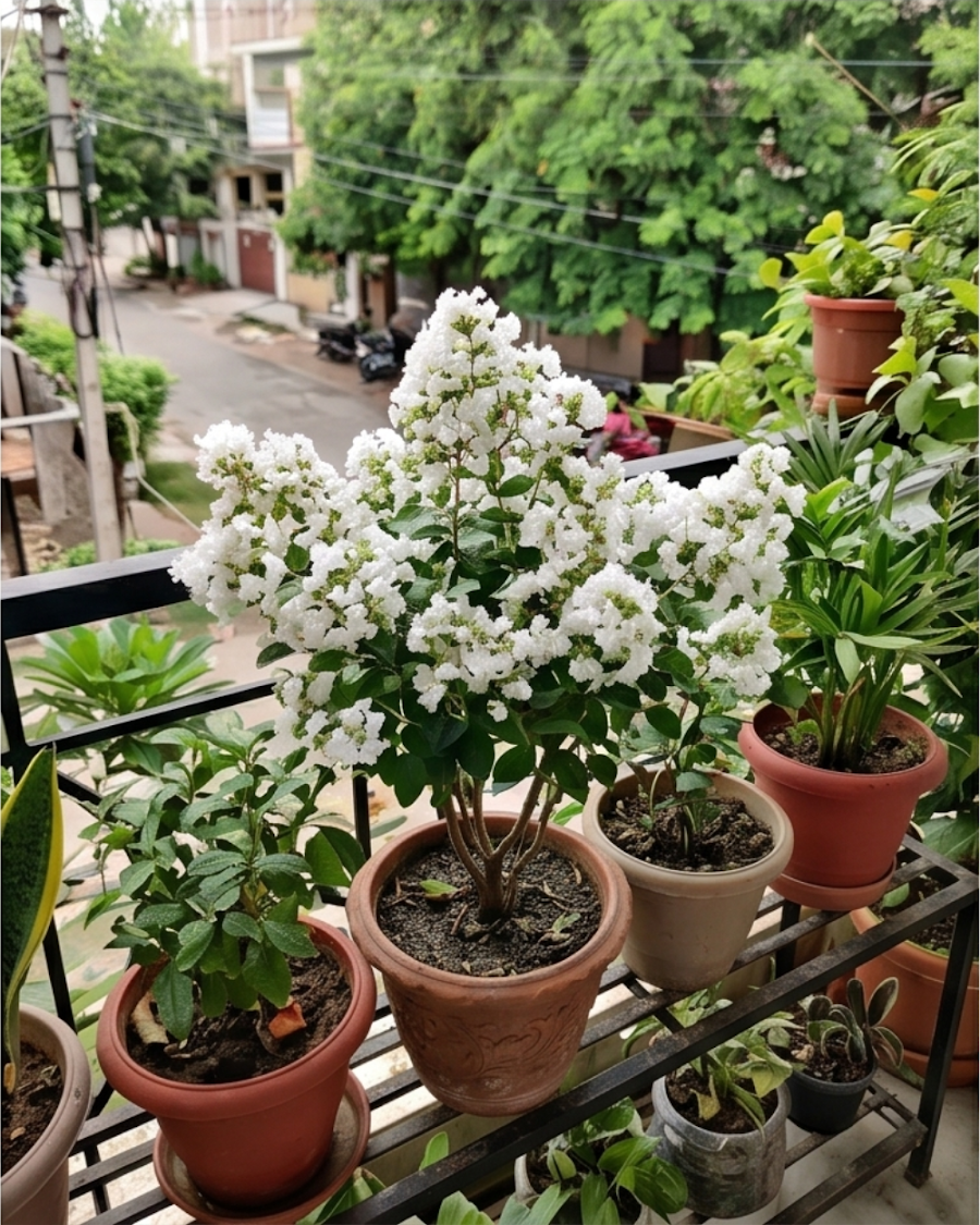 Lagerstroemia Furush White Plant — view 3