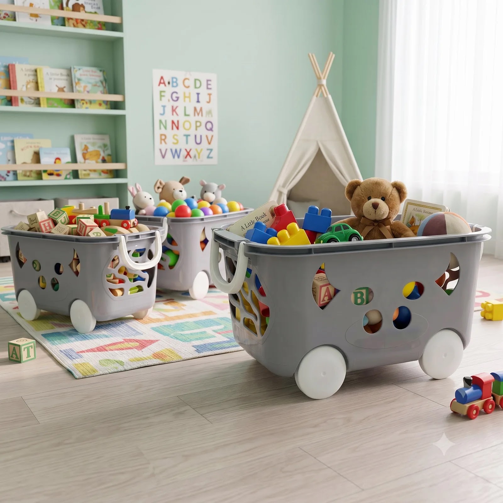 Organizador Con Ruedas Chico 38,5x29x20