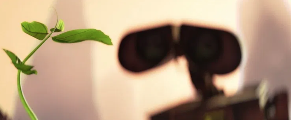 Wall-E when discover that plants can live on earth again. National waste care day, waste issues, waste treatment Indonesia. CarbonEthics Indonesia