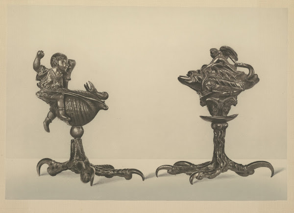 Inkstand Formed As A Shell Lamp Formed As A Fish  Workshop Of Riccio 1910
