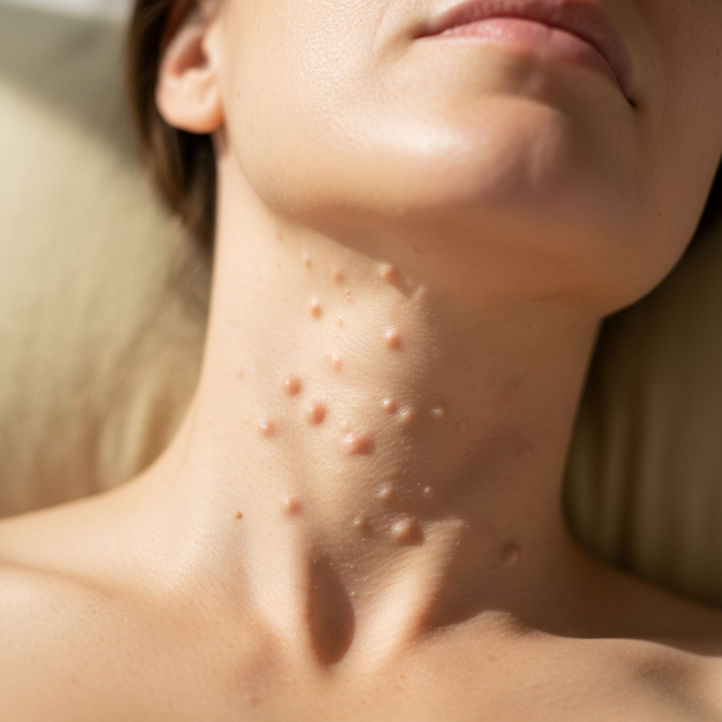 📢 얼굴과 목에 번지는 좁쌀, 여드름이 아니에요