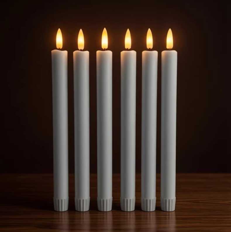 LED Taper Candle Set, 6 Pieces, with Remote Control