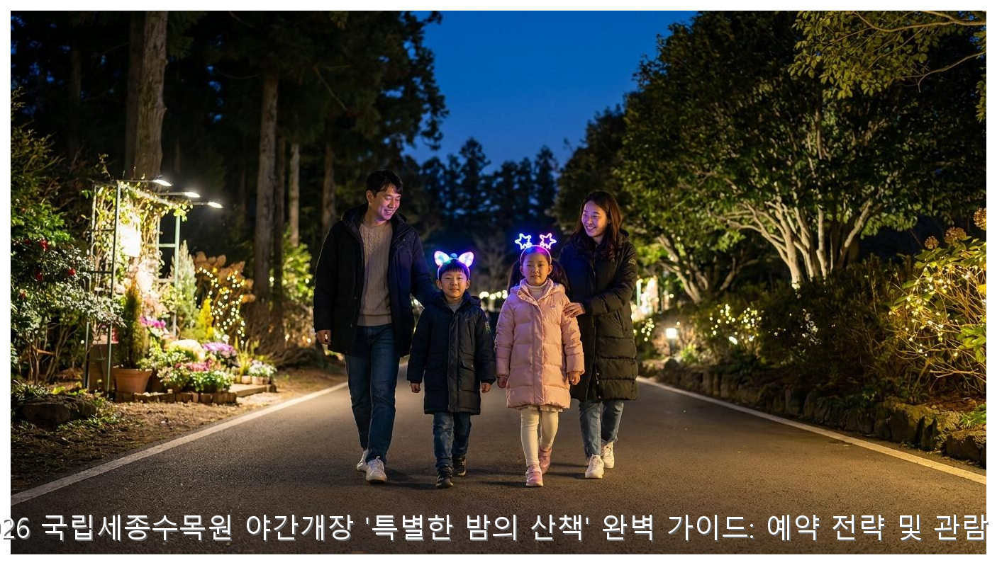 2026 국립세종수목원 야간개장 '특별한 밤의 산책' 완벽 가이드: 예약 전략 및 관람 팁 핵심 안내 및 분석 인포그래픽 (8)