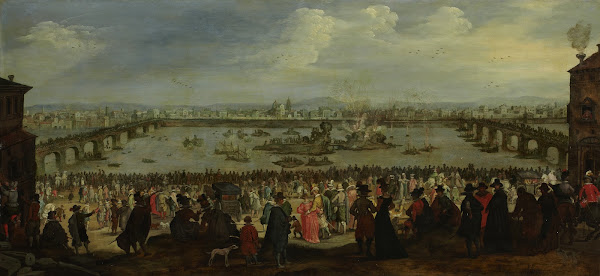 The Mock Battle between the Weavers and the Dyers Guilds on the Arno in Florence