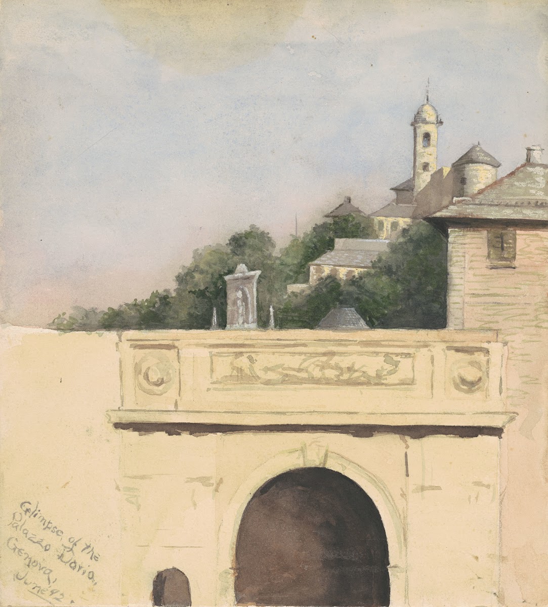Glimpse of the Palazzo DoriaGenova 1892