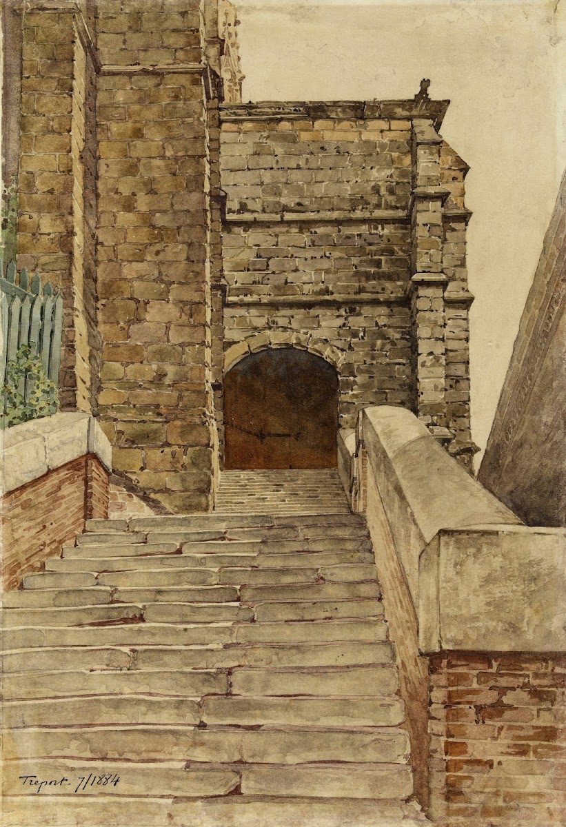 Etude descalier au Tréport 1884