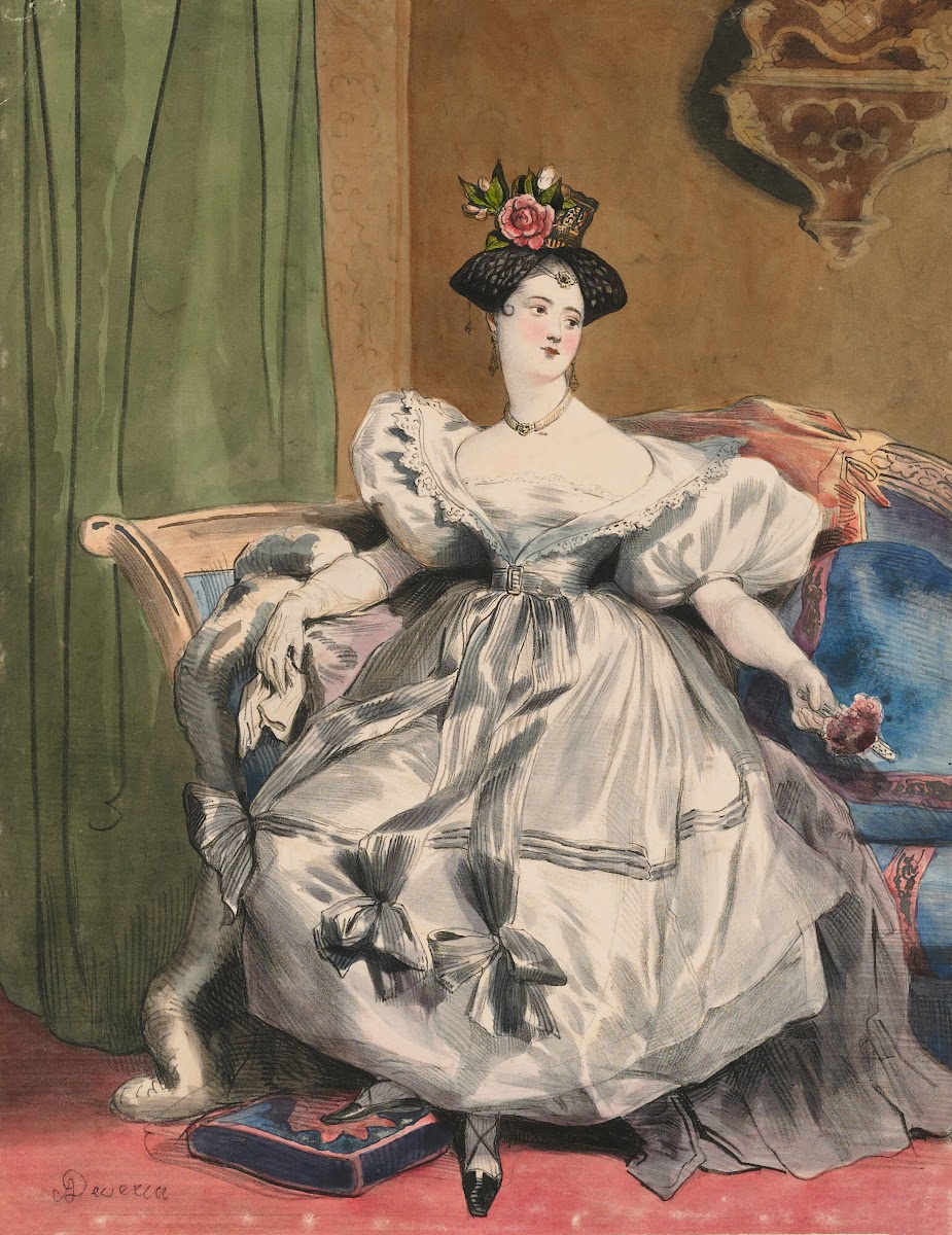 4 Heures Du Soir Mlle Laure Deveria from Les Dix huit Heures dune Parisienne c 1