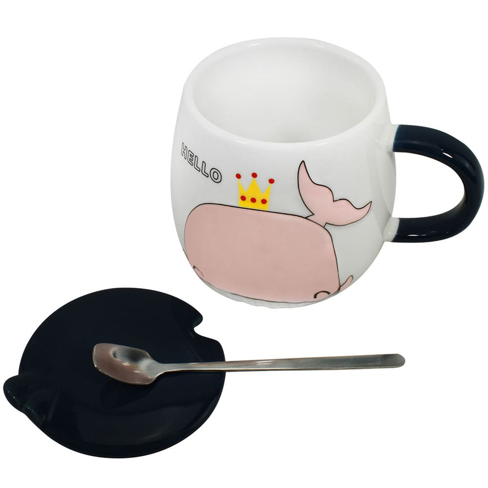 Taza de cerámica Izy™ Ballena con tapa