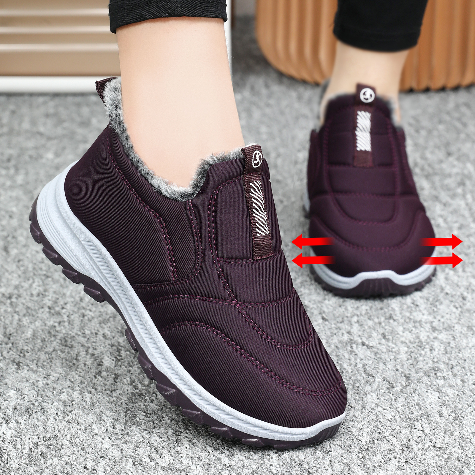 Insulated winter boots for men and women, non-slip