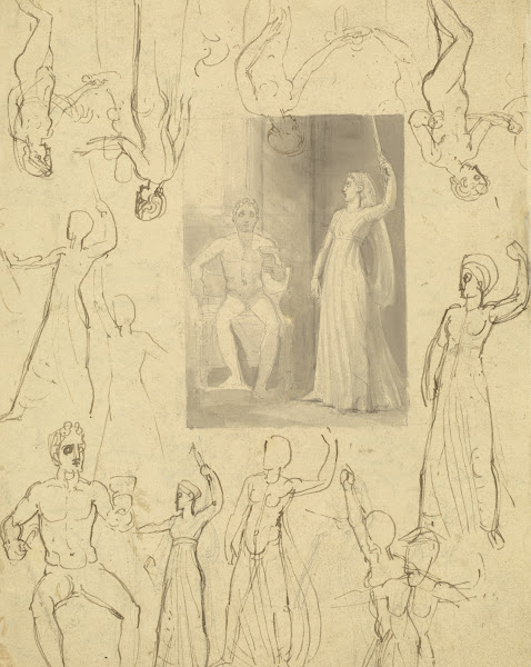 Design for a Book Illustration of Circe and Odysseus recto c 1803
