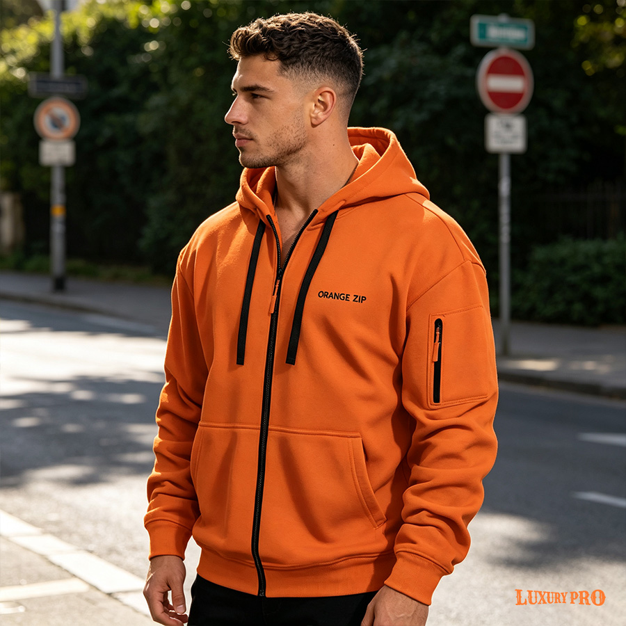2D‑Zip‑up Sweatshirt