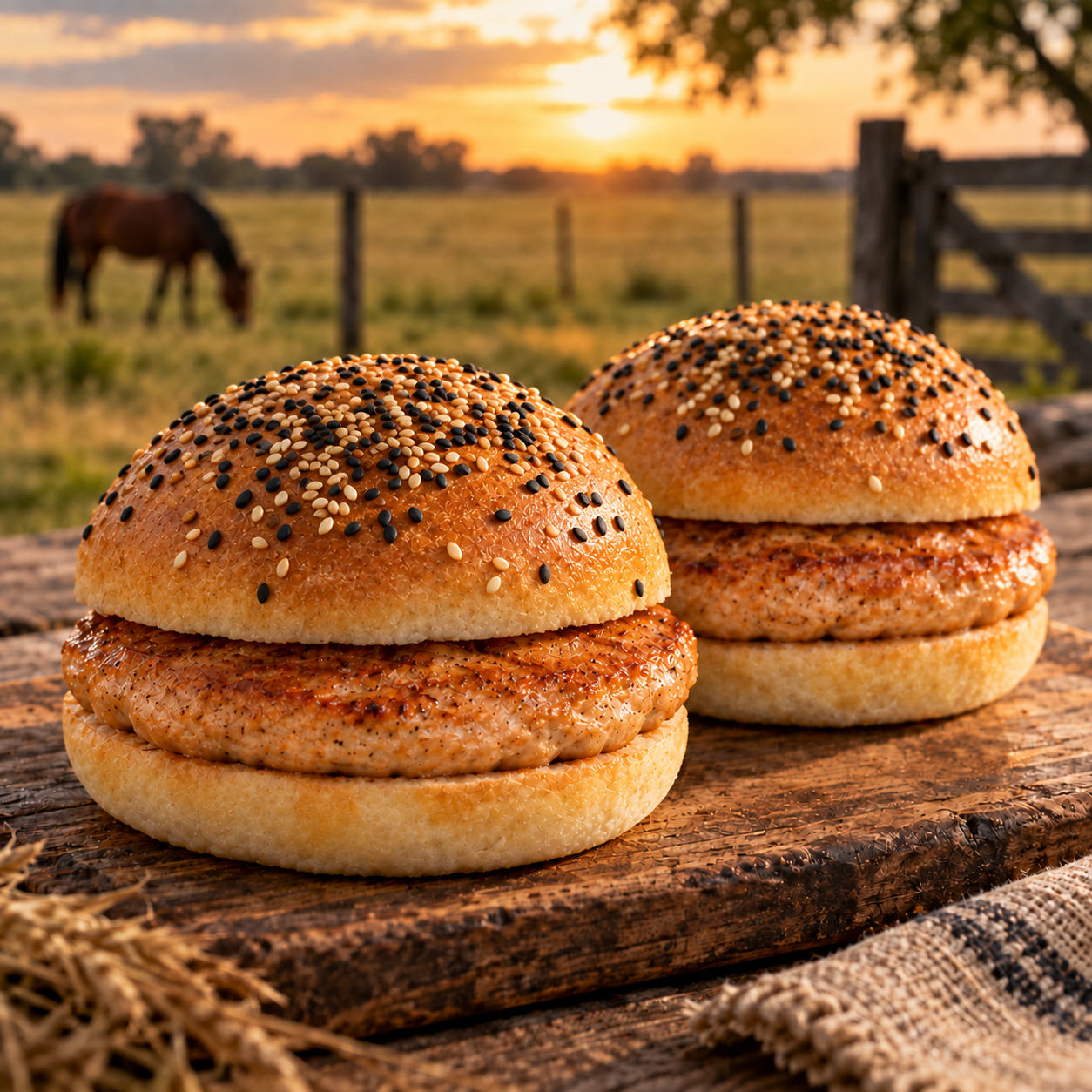 Hamburguesas de Pollo con Pan de Papa