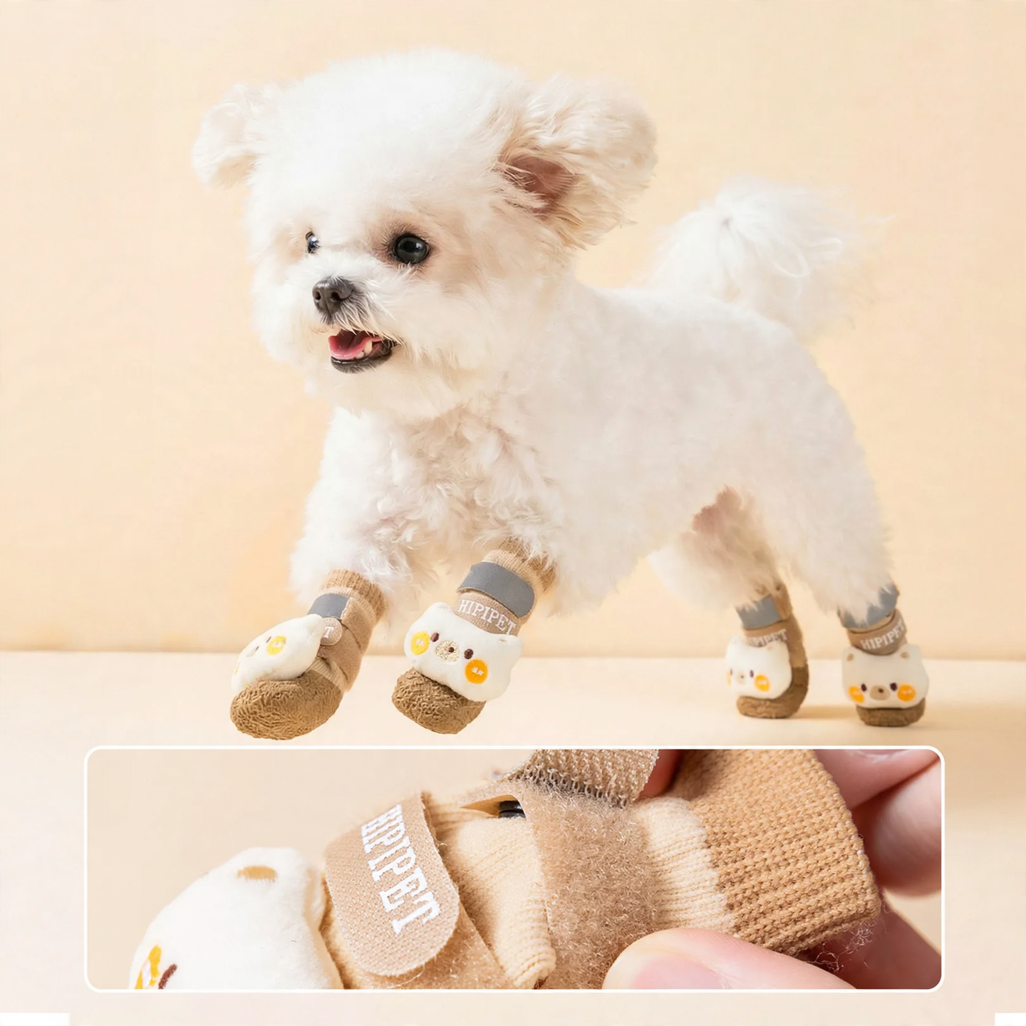 Waterproof dog boots with high shaft