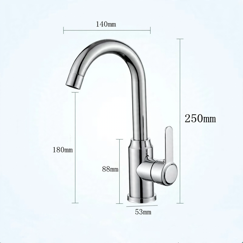 Stainless Steel Faucet for Kitchen, Mixing or Cold Water