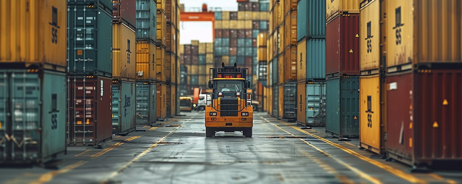 Logistics Warehouse and Shipping Containers