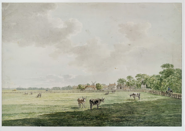 Weiland met gezicht naar het zuiden op de Hoofdstraat van Santpoort 1798 1803
