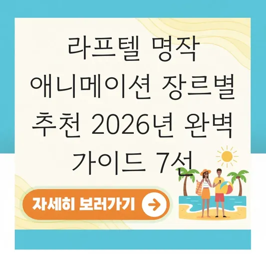 라프텔 명작 애니메이션 장르별 추천