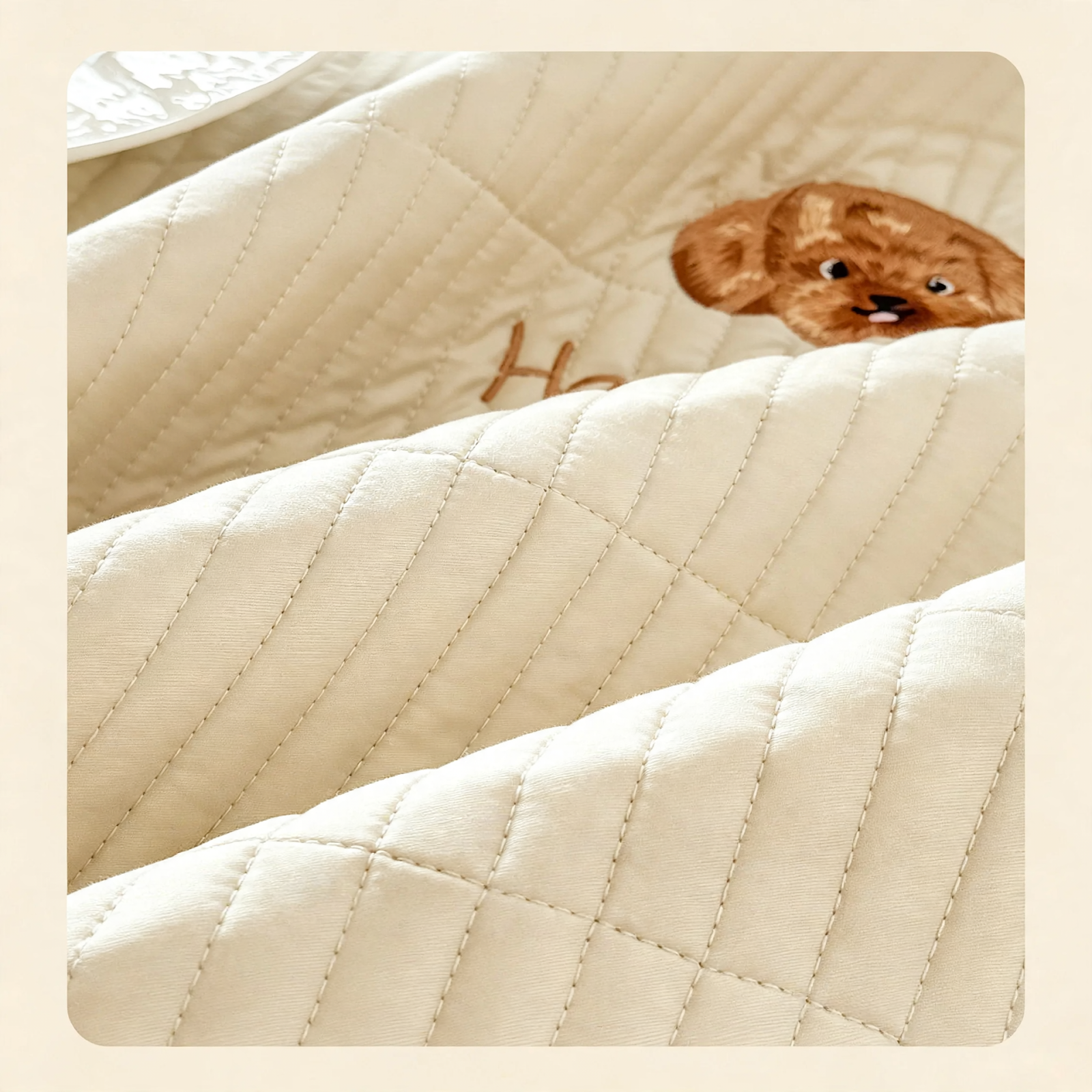 Cotton quilted bedspread with cartoon design