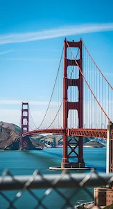 Golden Gate Bridge San Francisco Sunny Day View