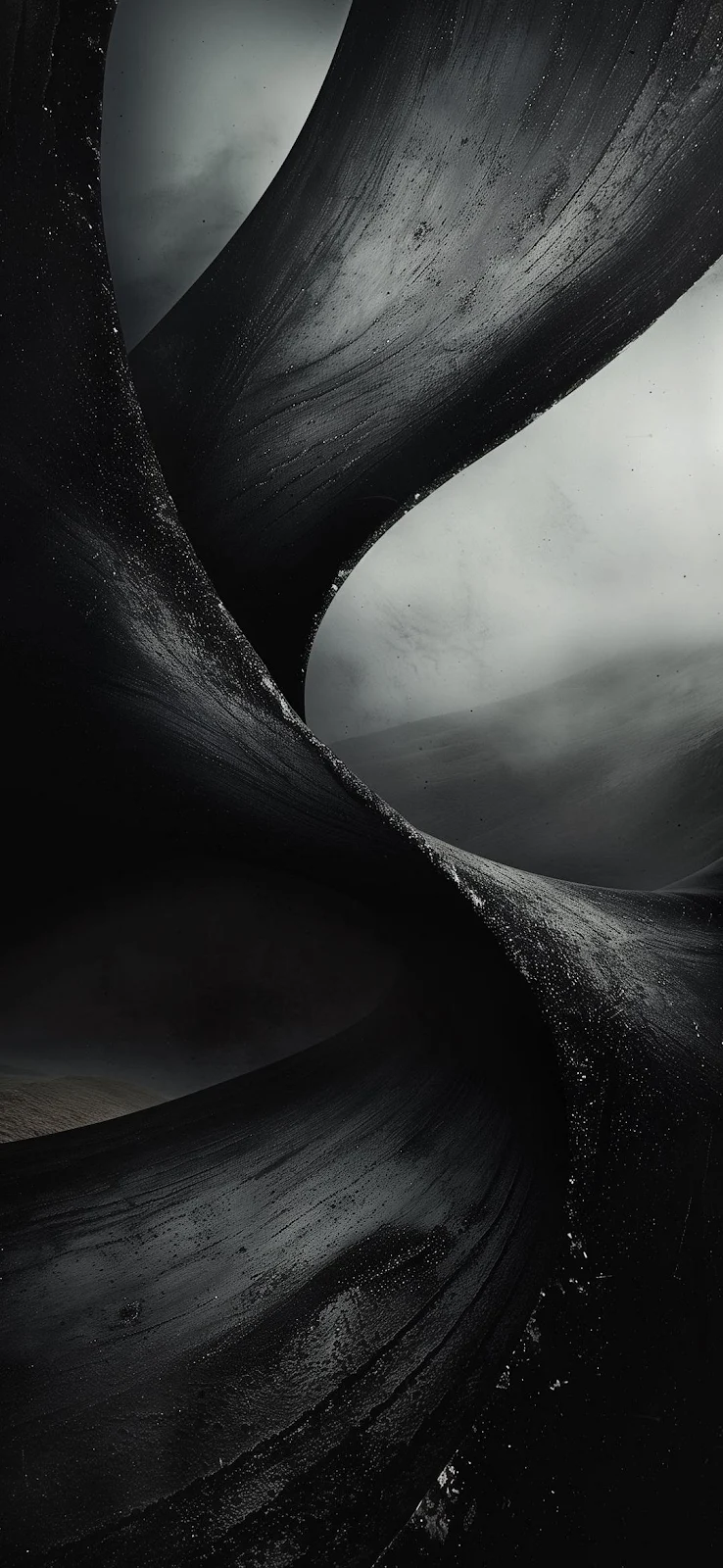 Abstract Dark Textured Upward Spiral - Abstract Digital Art Full HD iPhone Wallpaper (1080x2340)
