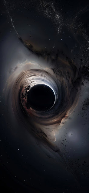 Cosmic Black Hole Vortex Deep Space Abstract Art - Free mobile Wallpaper