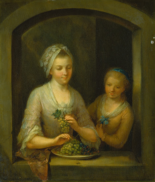A Woman and a Girl at a Window ca 1770 1780