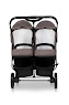 Stroller for twins Euro-Cart Doblo 2024 Taupe