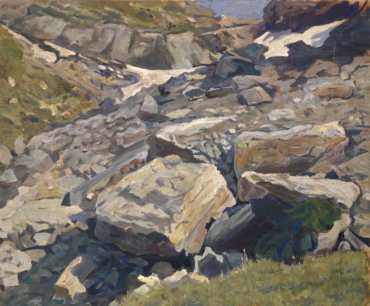 Scree with a Patch of Snow