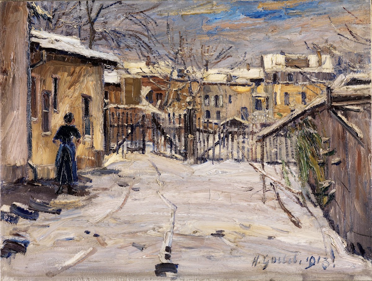 Hof im Schnee 1913