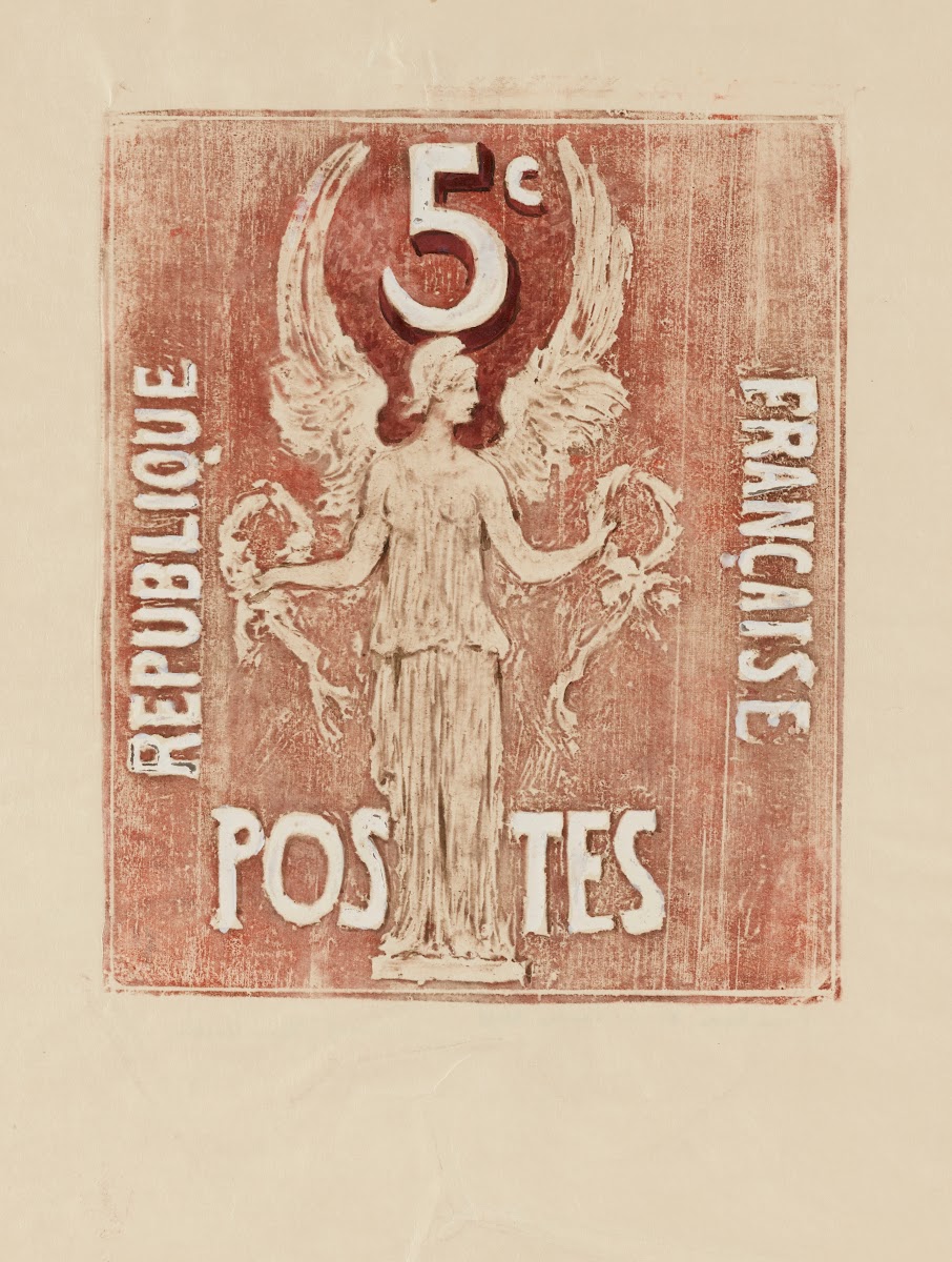 Esquisses de timbres pour un concours  5 centimes