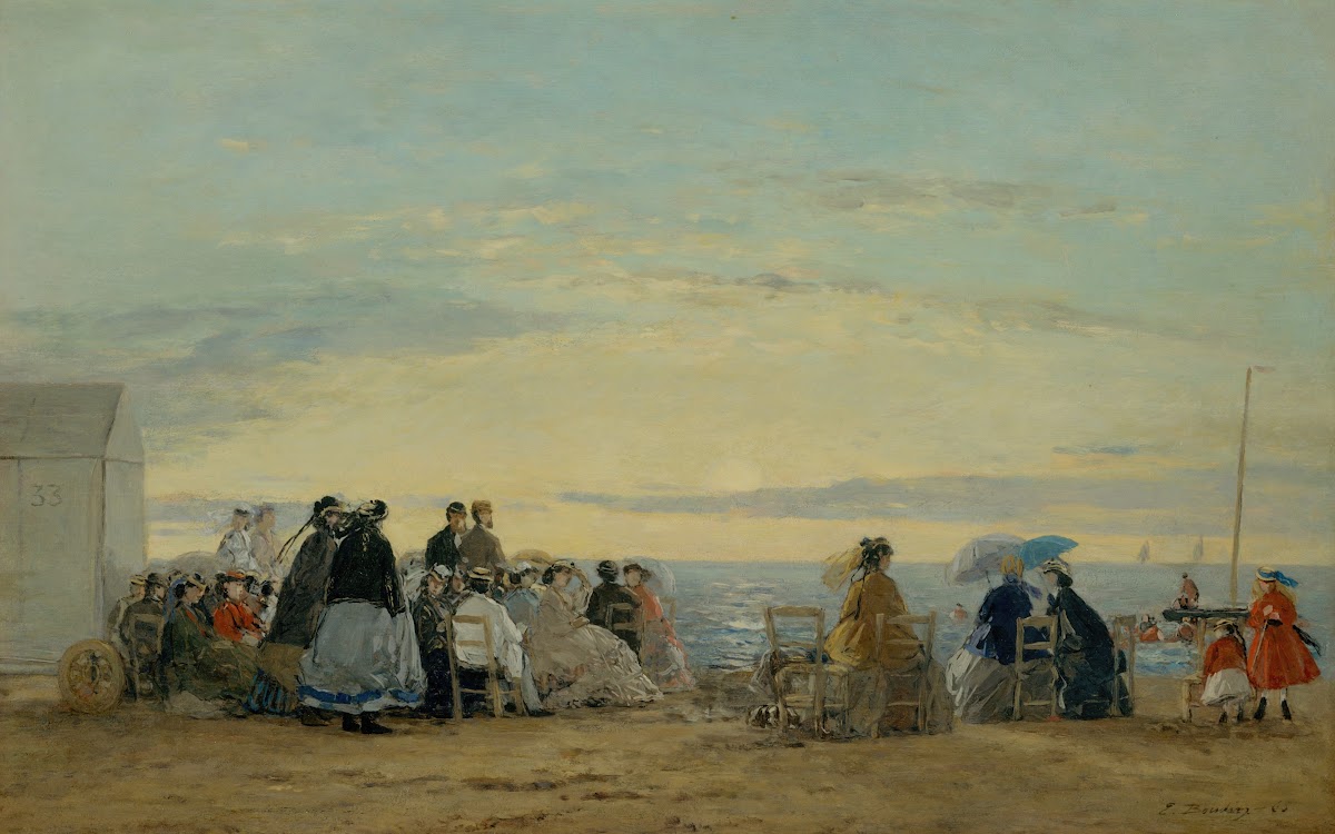 On the Beach Sunset 1865