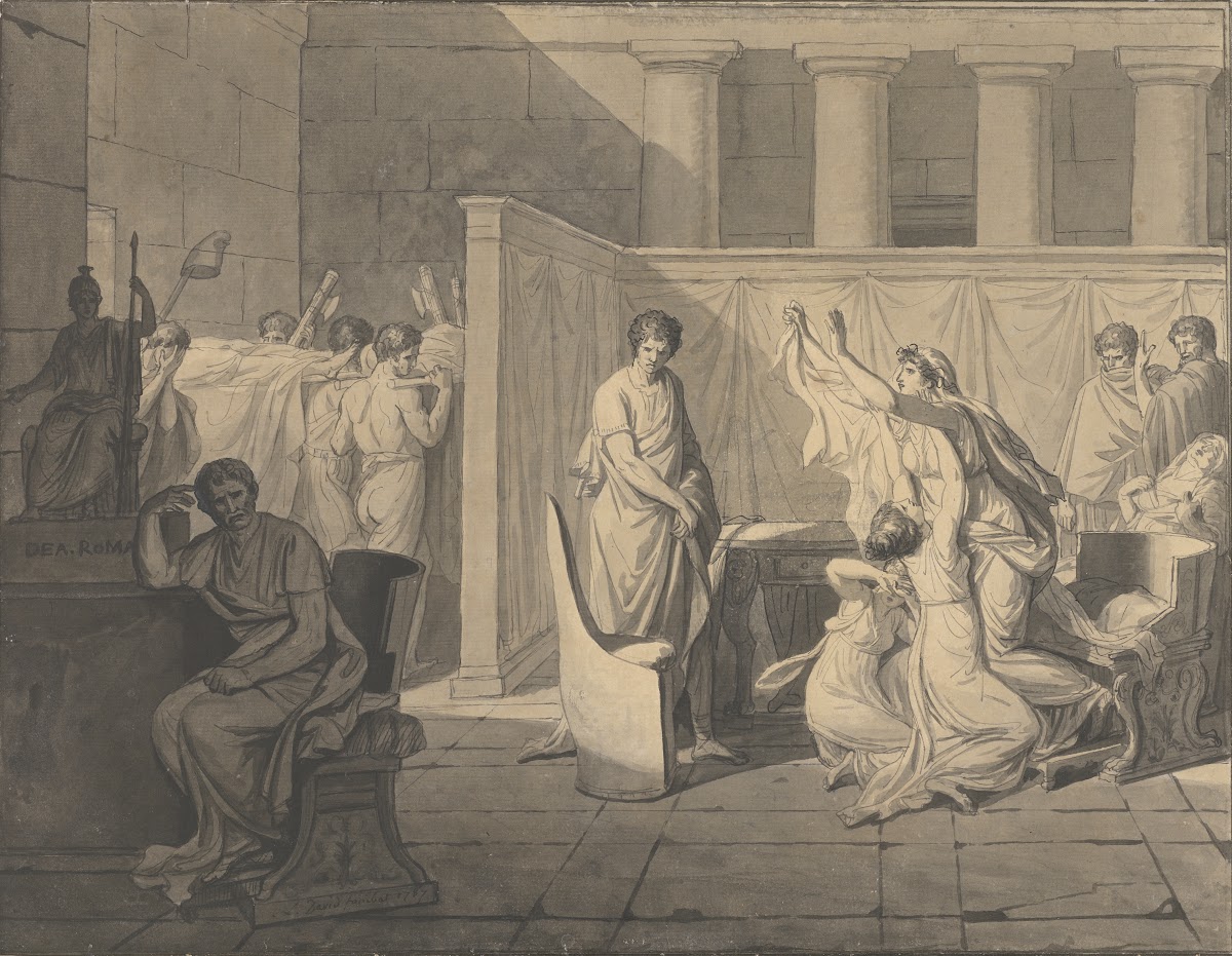 The Lictors Bringing Brutus the Bodies of His Sons 1787