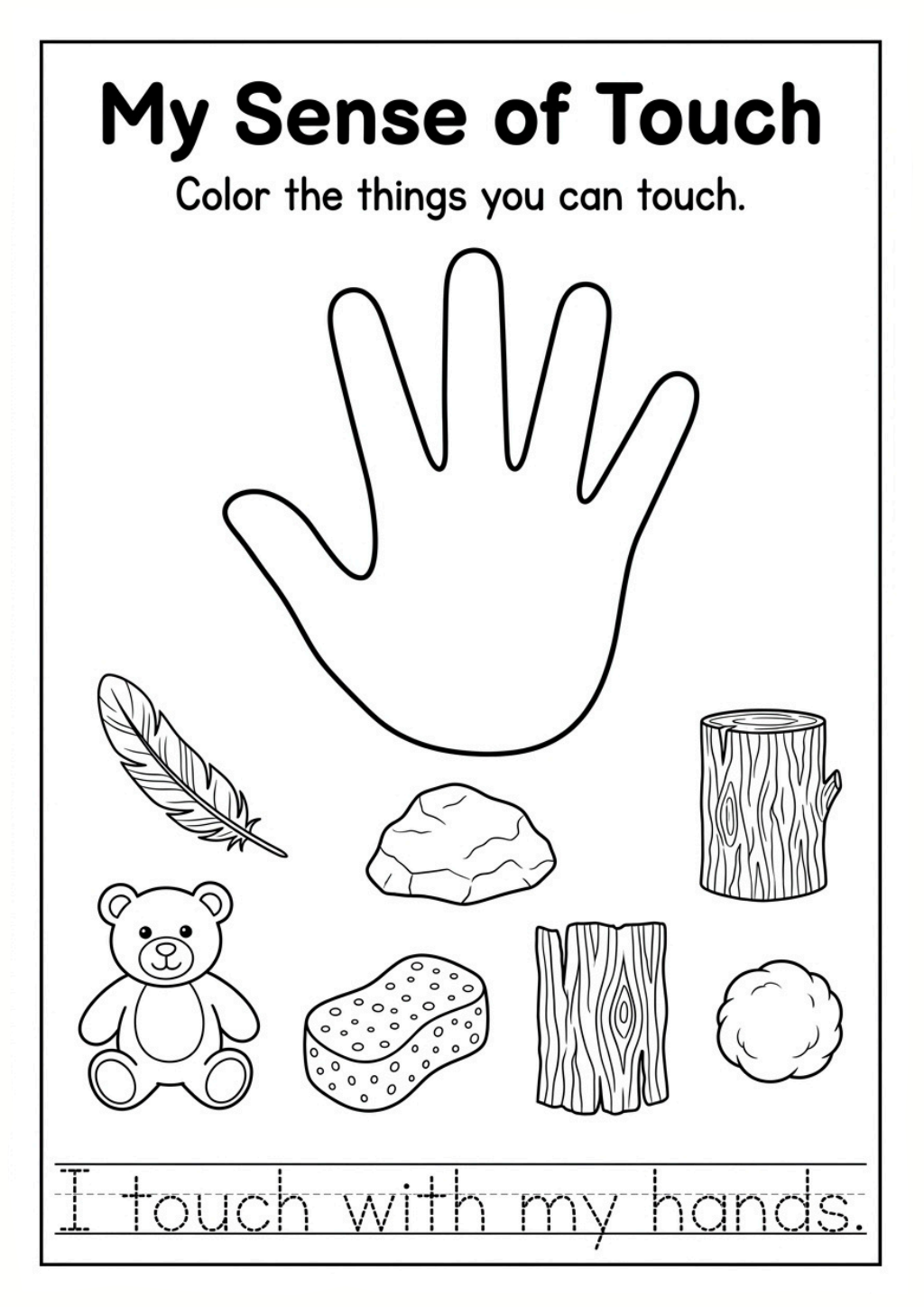My Sense of Touch Worksheet