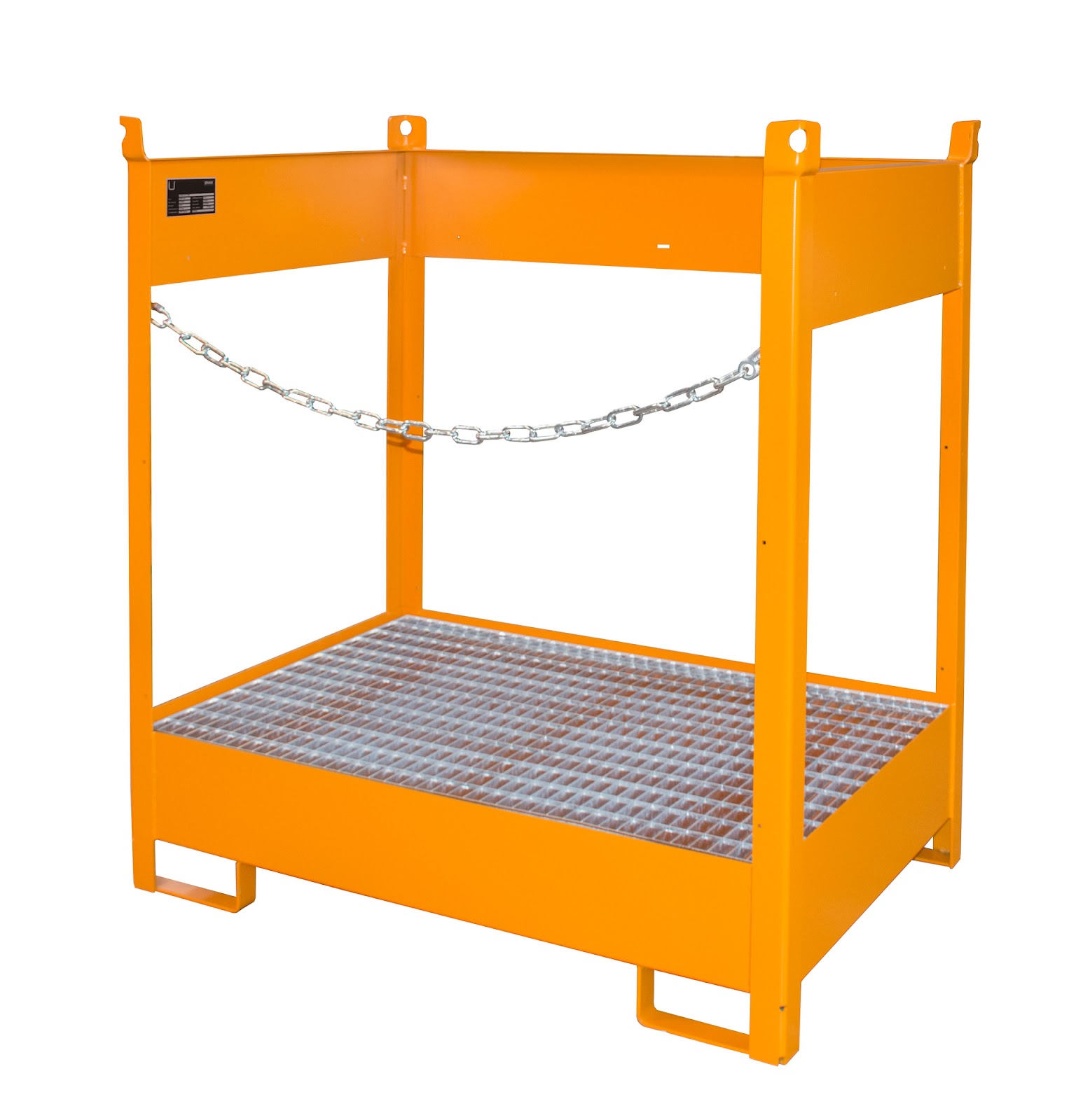 Vaten-stapelpallets FSP-2, gelakt, Geeloranje