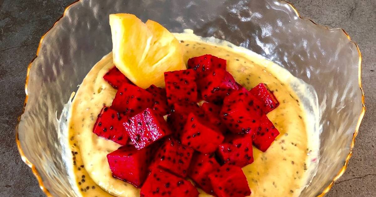 Eatclean/ Pudding Bơ, Hạt Chia, và Thanh Long Đỏ- Pudding Avocado 🥑, Chia Seed and Red Dragon Fruit