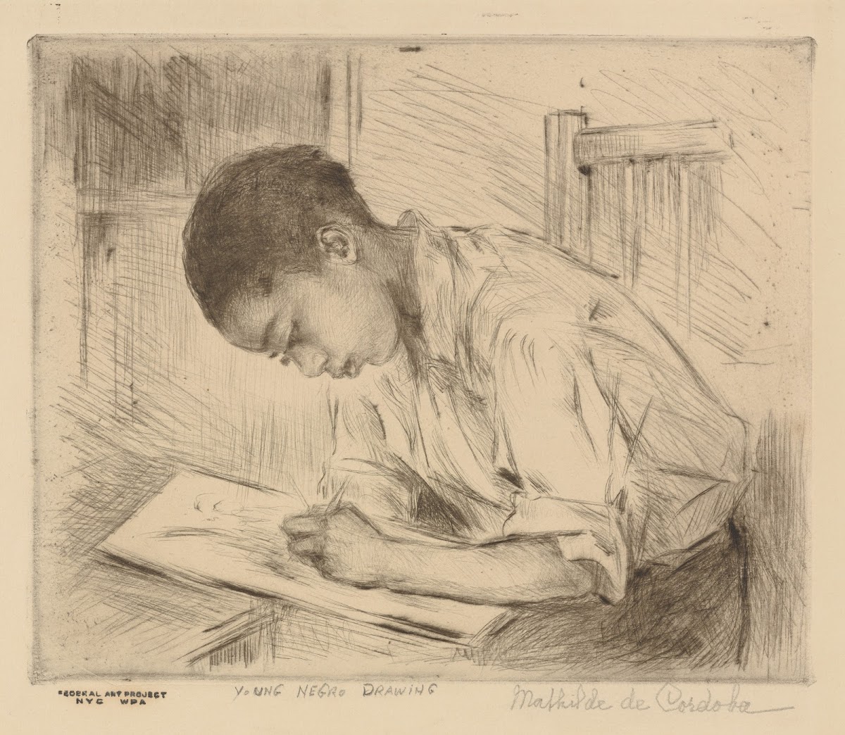Young Negro Drawing 1935 1943